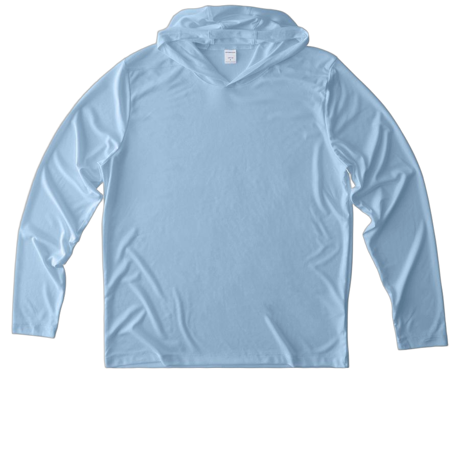 Light Blue UV Performance Long Sleeve Hoodie